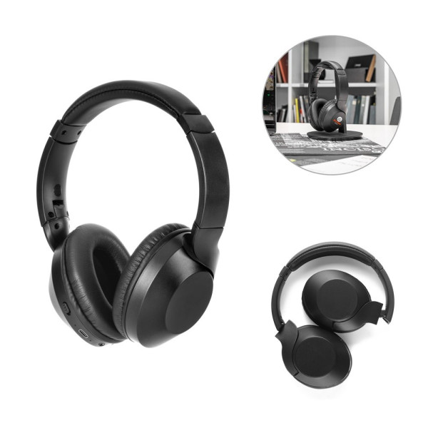HENDRIX. Opvouwbare draadloze hoofdtelefoon met 20 uur batterijduur in gerecycled ABS (100% rABS)