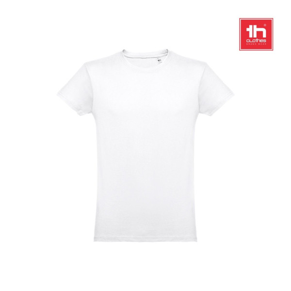 THC LUANDA WH. Heren-T-shirt in tubekatoen. Witte kleur